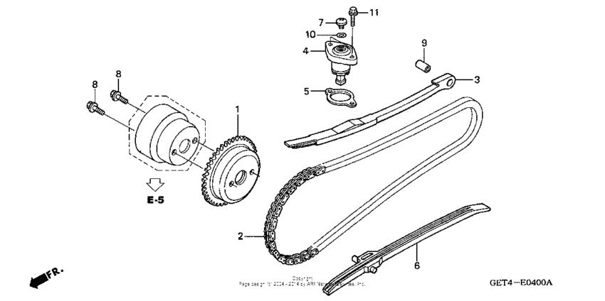 Cam chain + tensioner