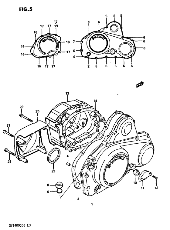 Crankcase cover ass`y  (v