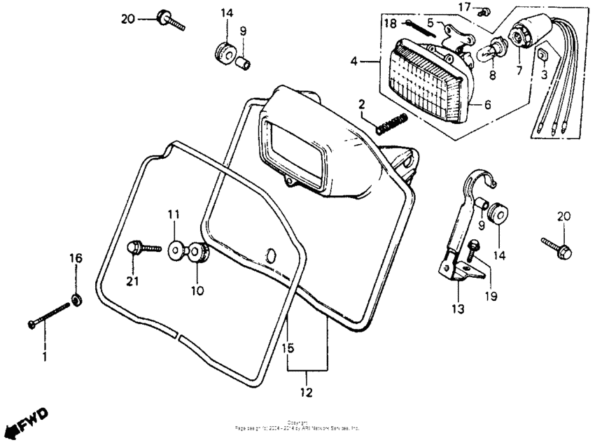 Headlight + headlight case 80
