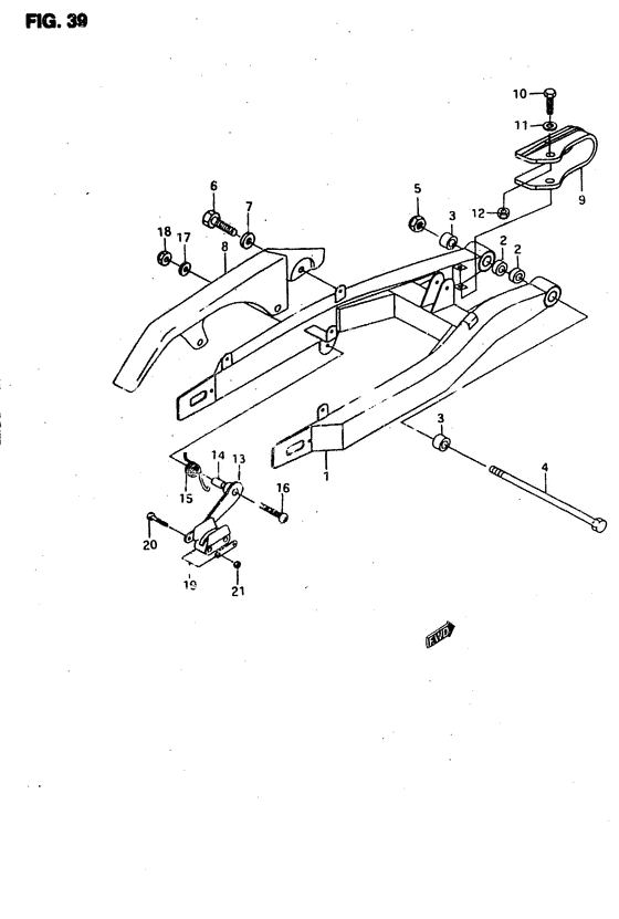 Rear swingning arm