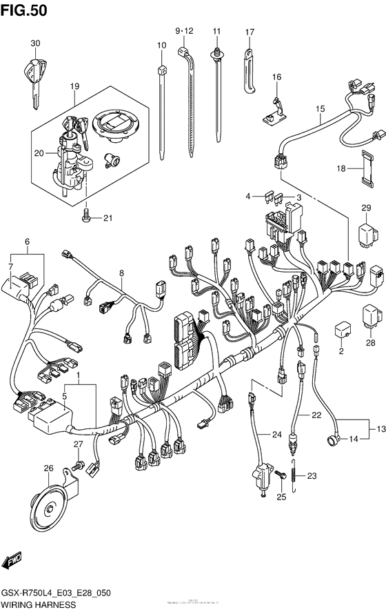 GSX-R750 Wiring Harness (Gsx-R750L4 E03)