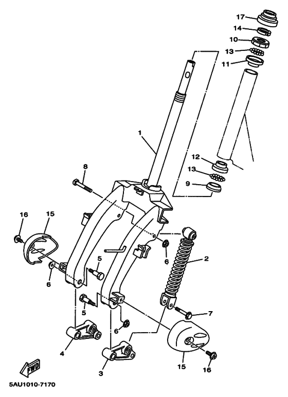 YJ50R フロントフオーク