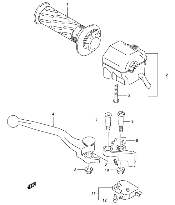 GSX-R400 Right handle switch