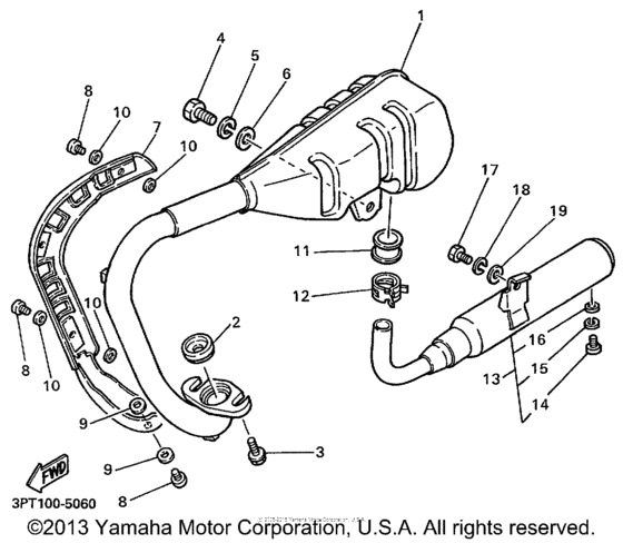 PW50L1 Выхлопная система