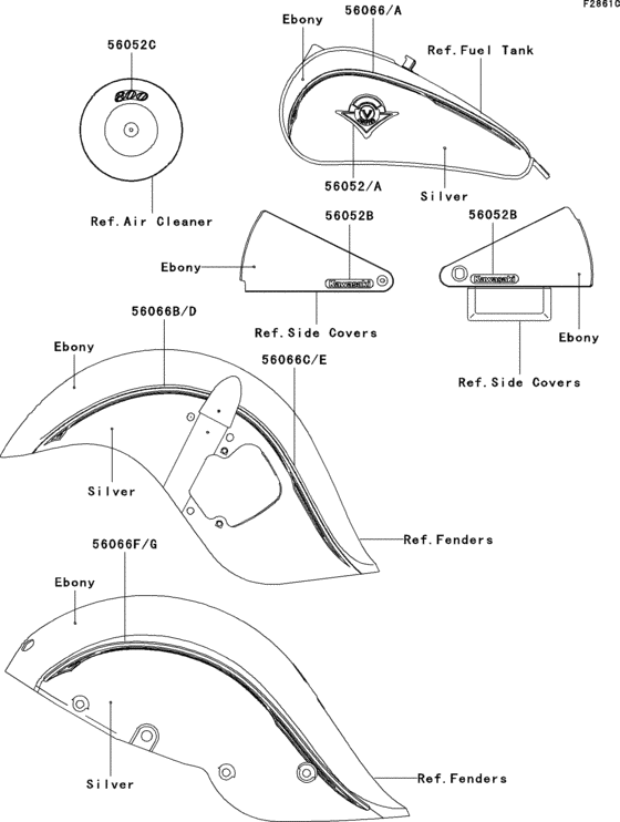 VN800 Decals(silver / ebony)(e4 / e5)
