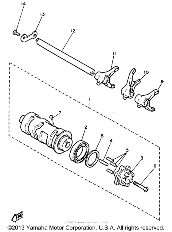 XV750B Копирный вал