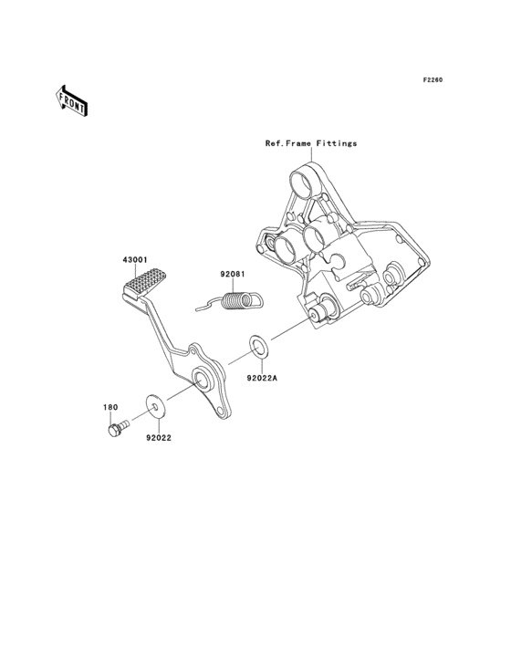 KLZ1000 Педаль тормоза