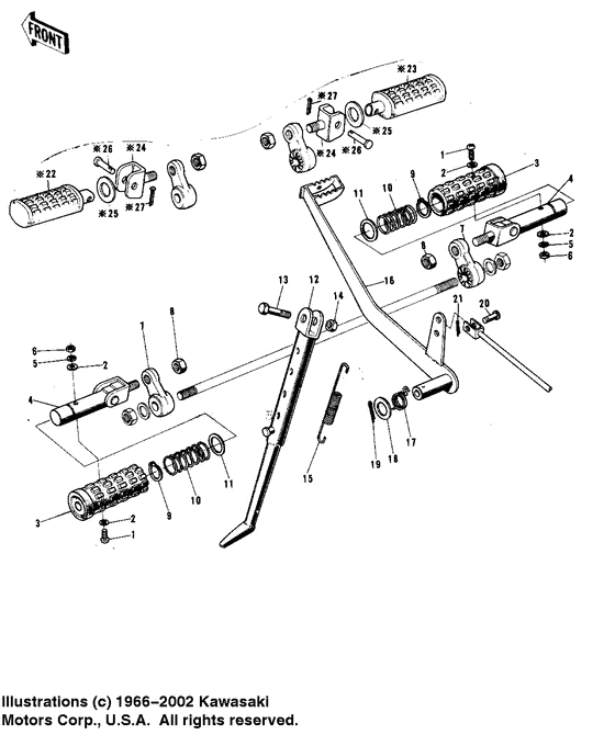 Footrests/stand/brake pedal