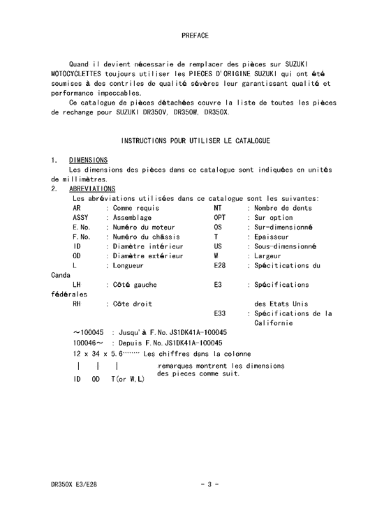 DR350 Catalog preface