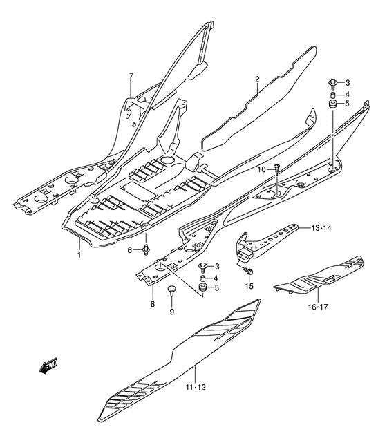 AN250 Щиток облицовочный задний