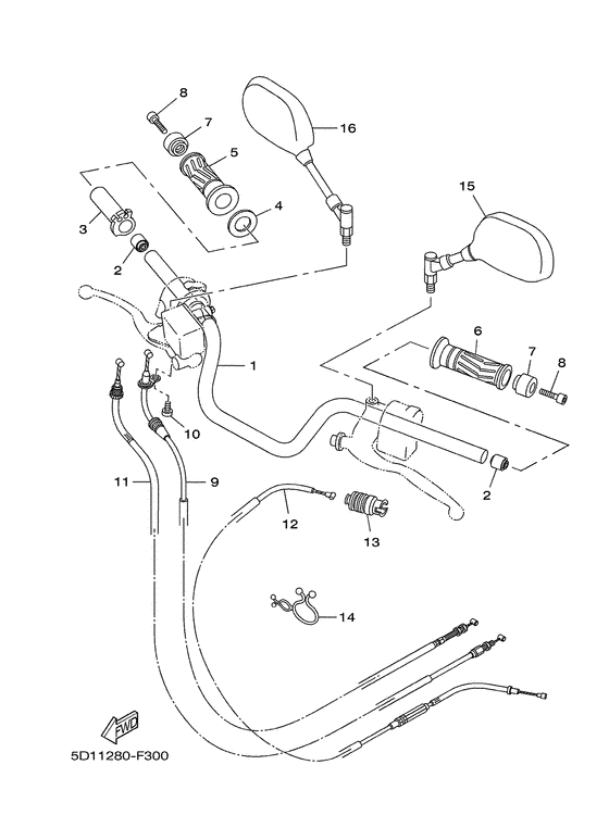 Steering handle & cable