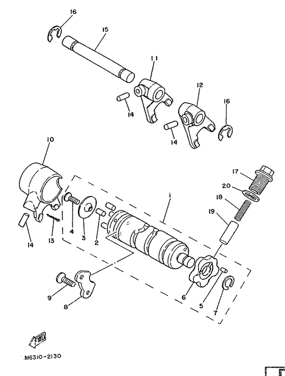Shift cam. fork