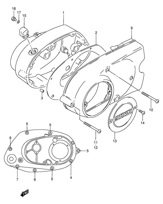 Crankcase cover ass`y  (v