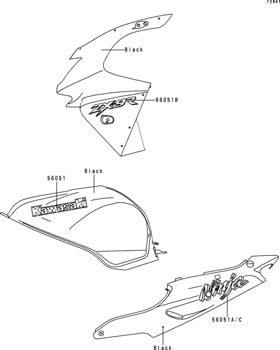 ZX900 Decals(black)(zx900-c1)