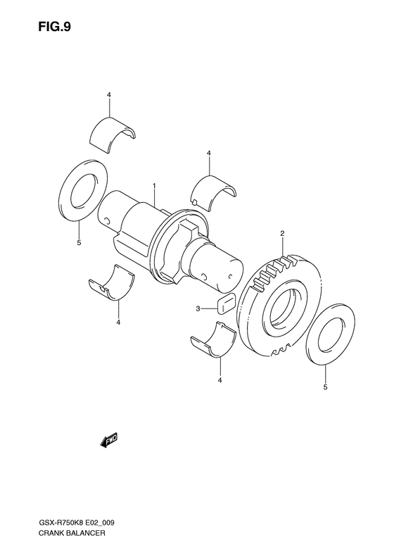 GSX-R750 Балансир кривошипа