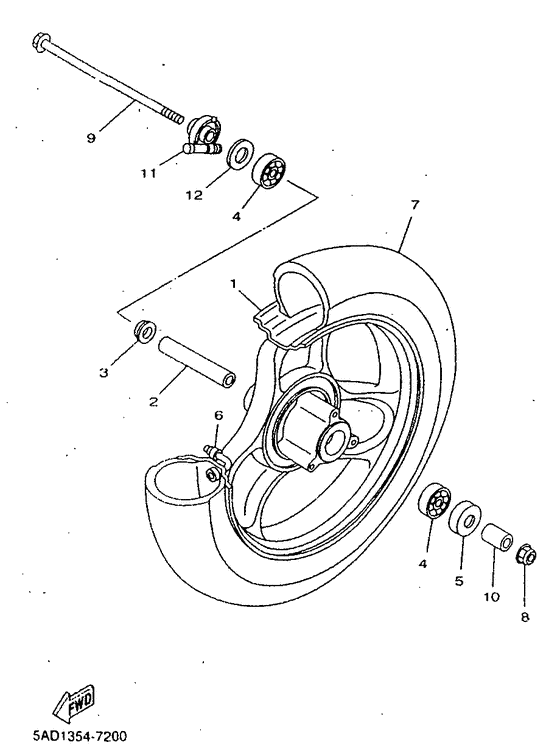 YN50R Переднее колесо