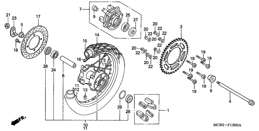 Rear wheel complete assy