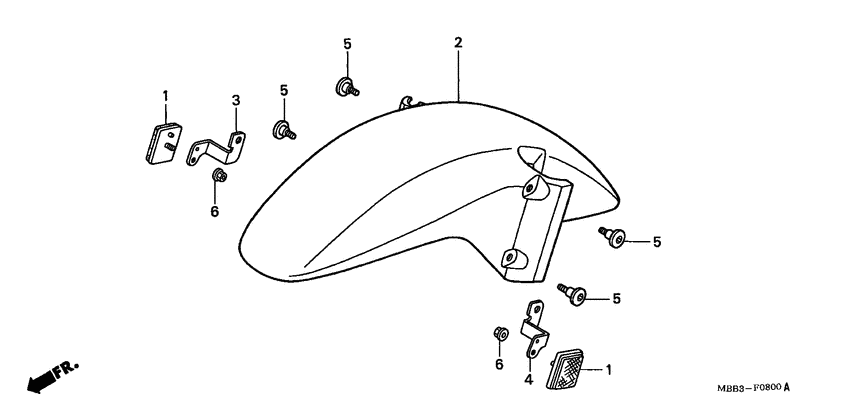 VTR1000F Переднее крыло