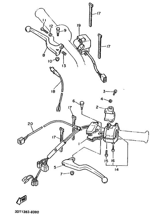 Handle switch. lever
