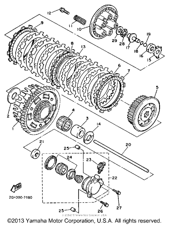 FZR1000T Сцепление