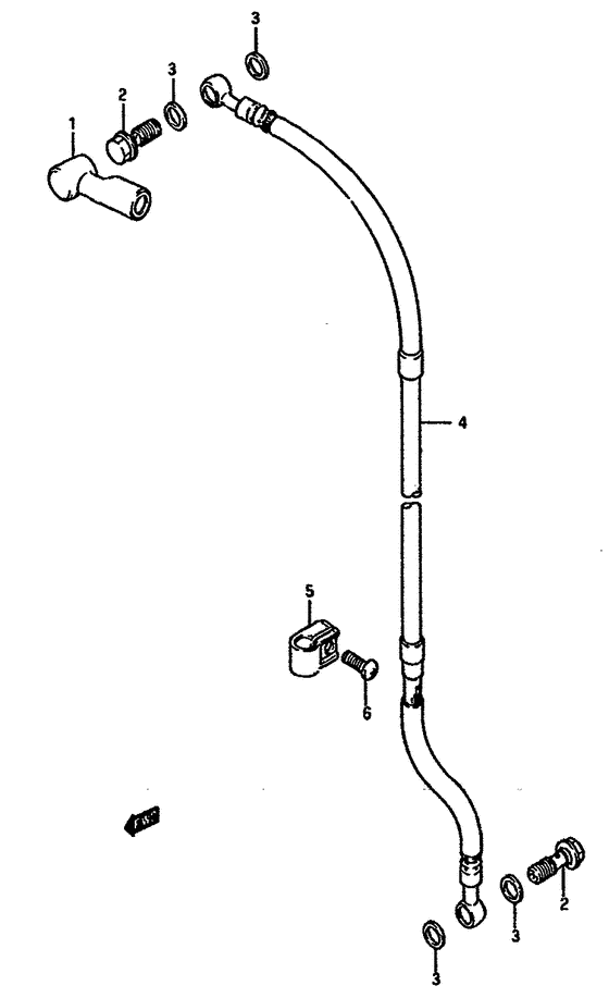 DR750 Передние тормозные трубки