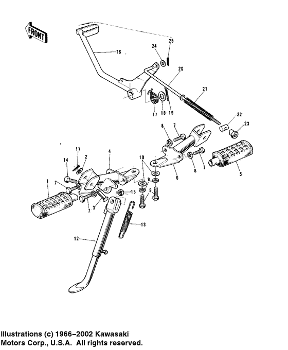 Footrests/stand/brake pedal