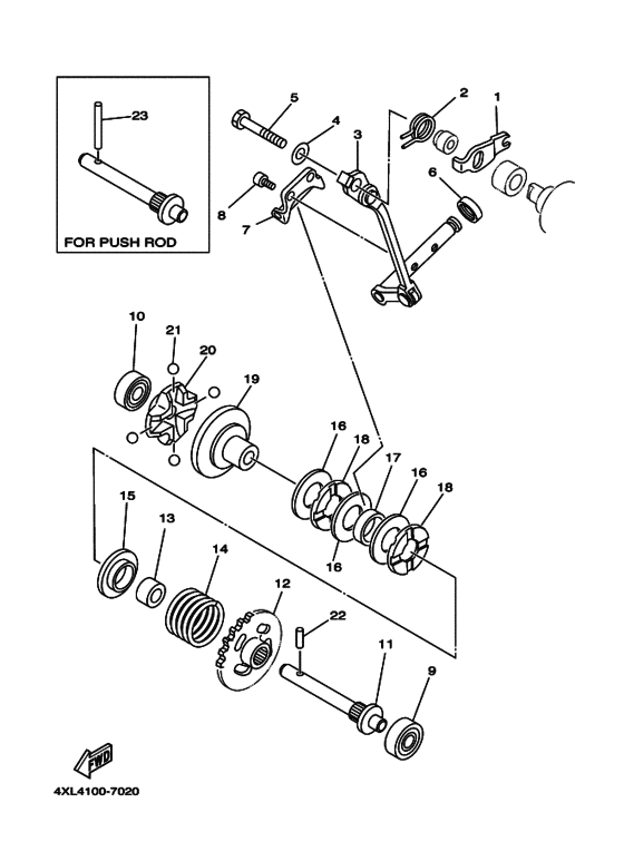 YZ250 Регулятор,вед .звезда