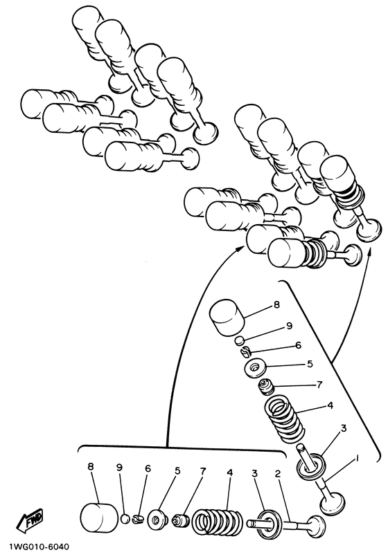 YZF600R Клапана