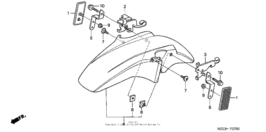 CB600F Front fender (1)