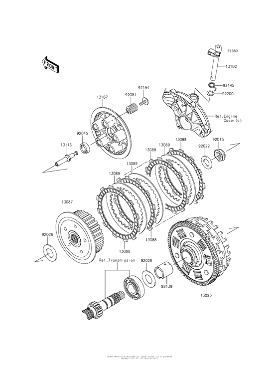 KLE650 Сцепление