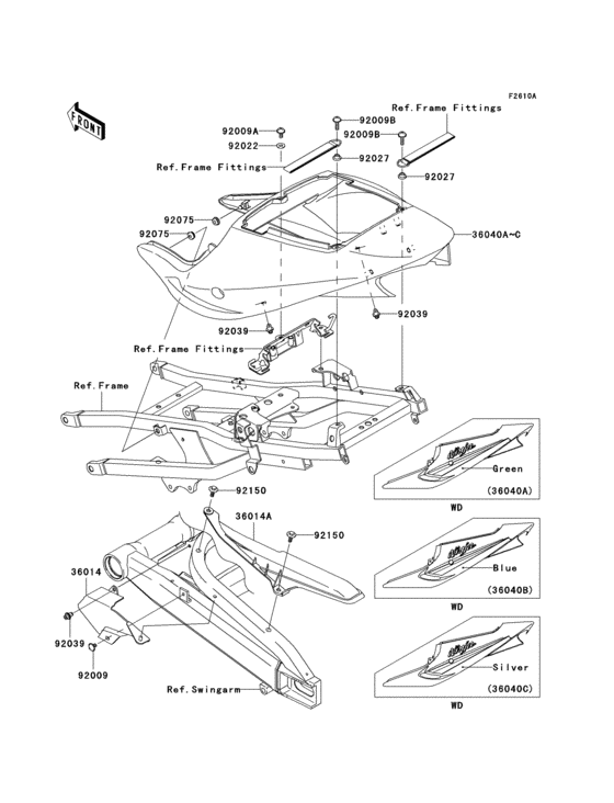 Side covers/chain cover(zx900-f2h)