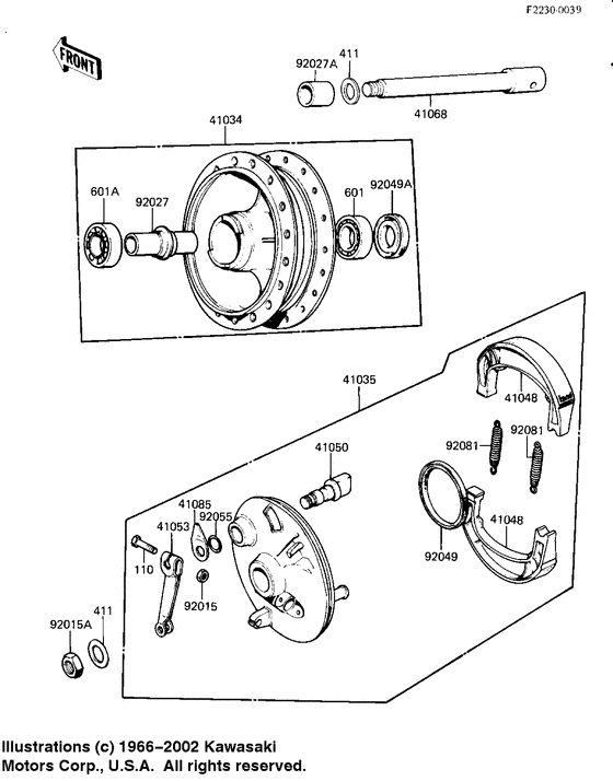 Front hub/brake