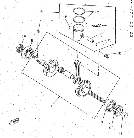 CW50RSP Коленвал и поршень