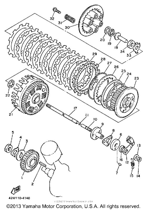XV1000NC Сцепление