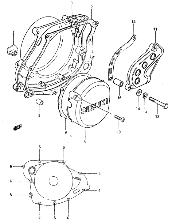 Crankcase cover ass`y  (v