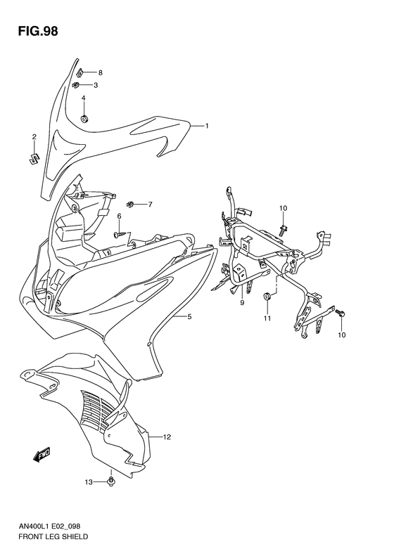 Front leg shield