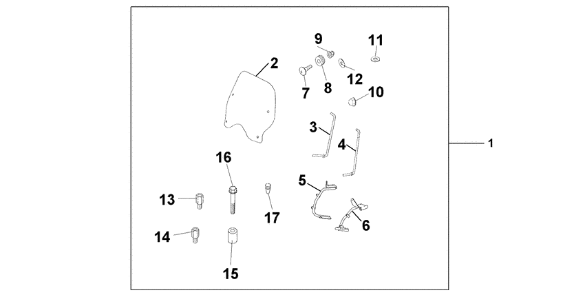 SES125 Ветровое стекло