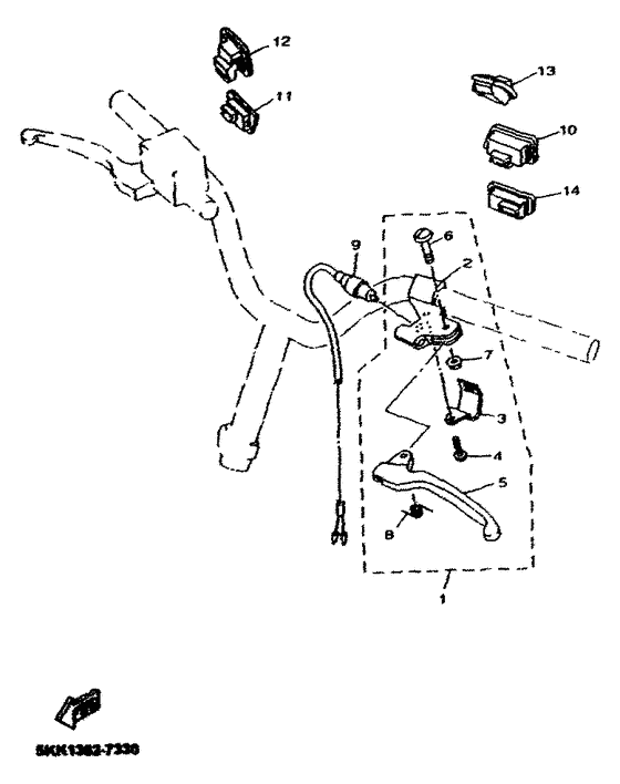 Handle switch. lever