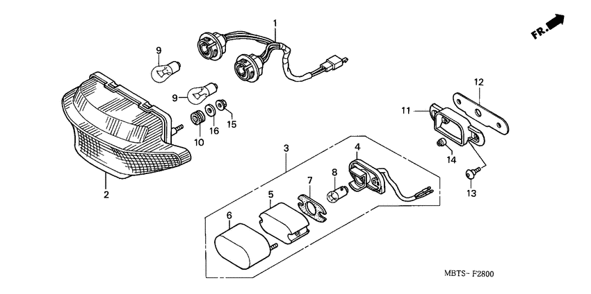 Taillight unit ass`y