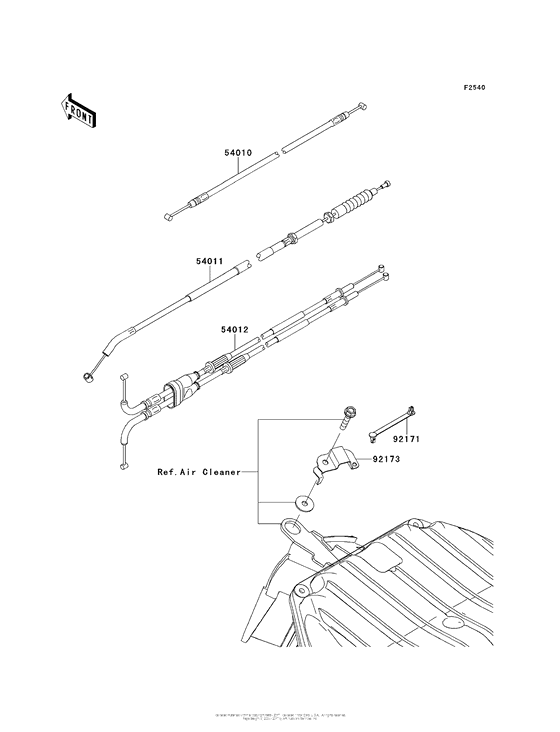 ZX636 Тросы управления