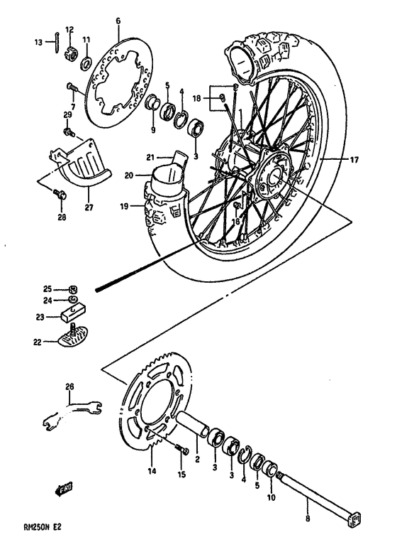 Rear wheel complete assy