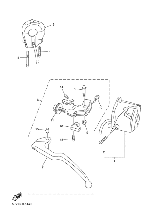 Handle switch. lever