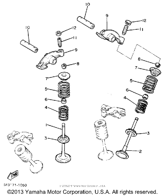 XV750U Клапана