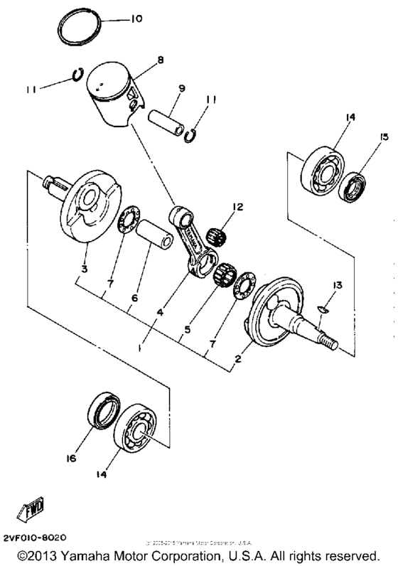Crankshaft-piston