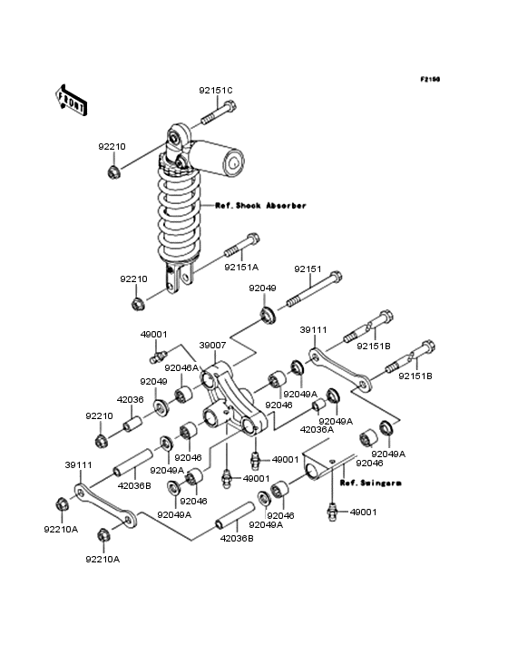 ZX600 Задняя подвеска