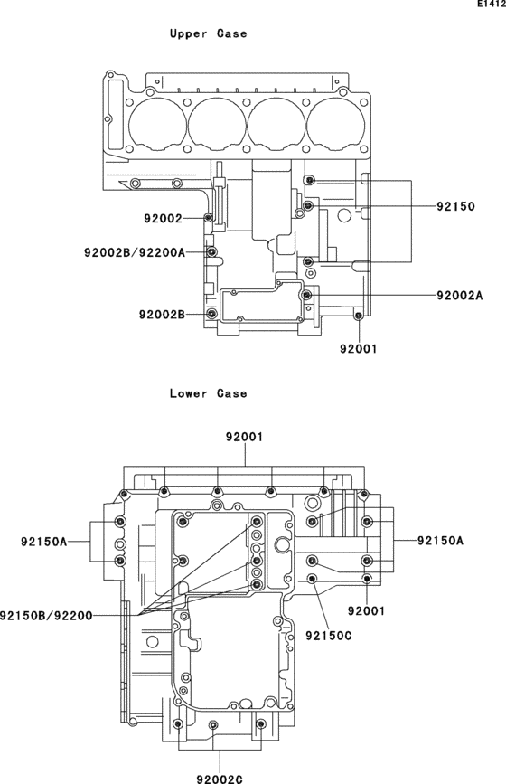 ZX1100 Болты крепления картера