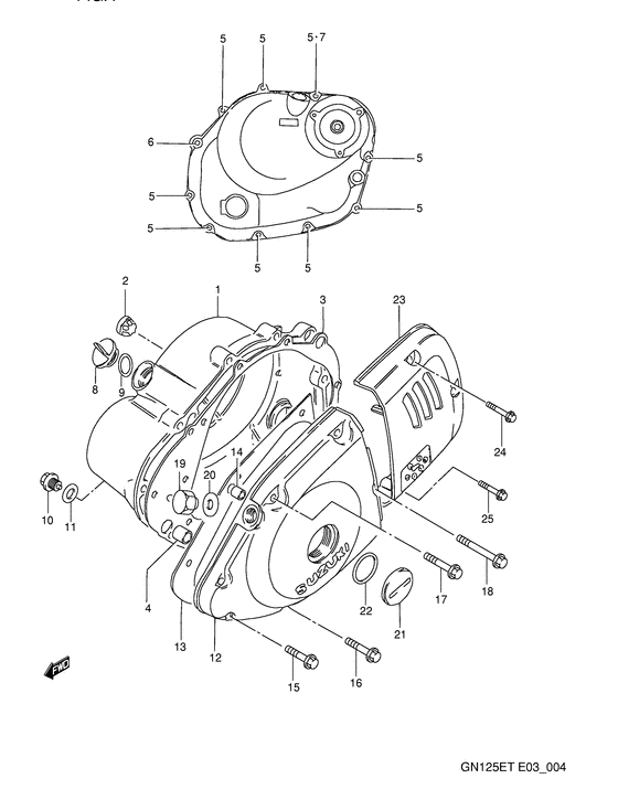 Crankcase cover ass`y  (v