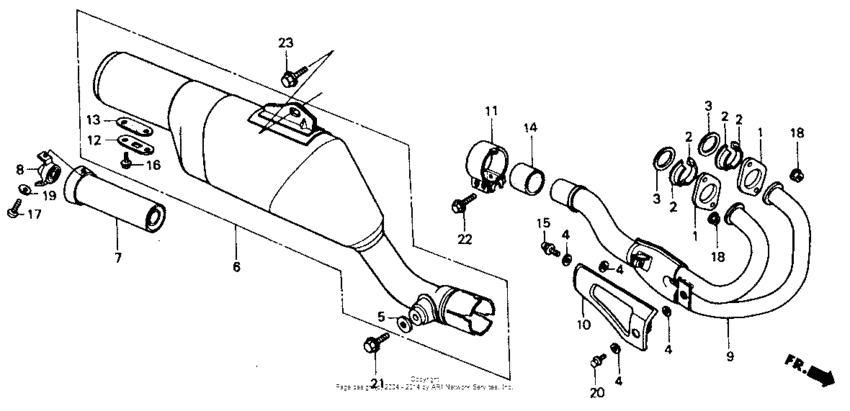 Exhaust muffler 85-87