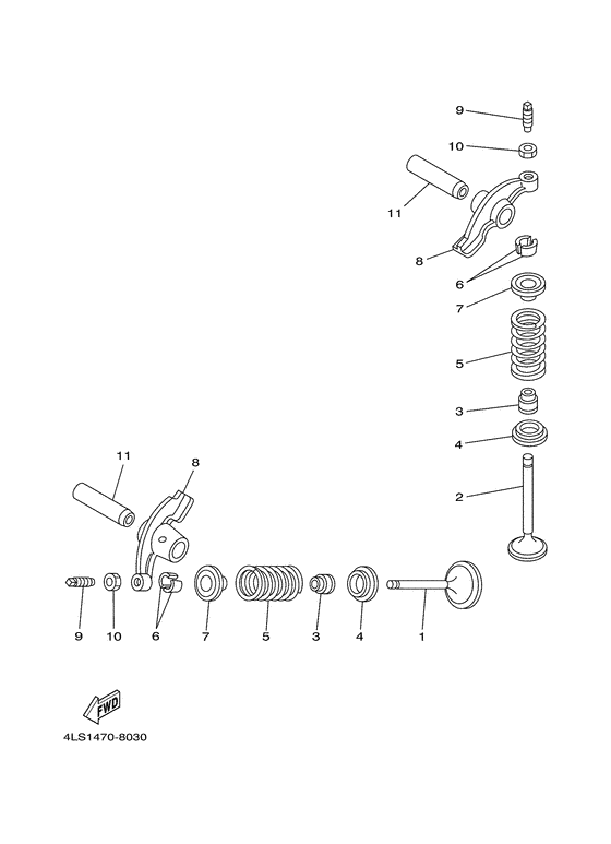 TTR125LS Клапана