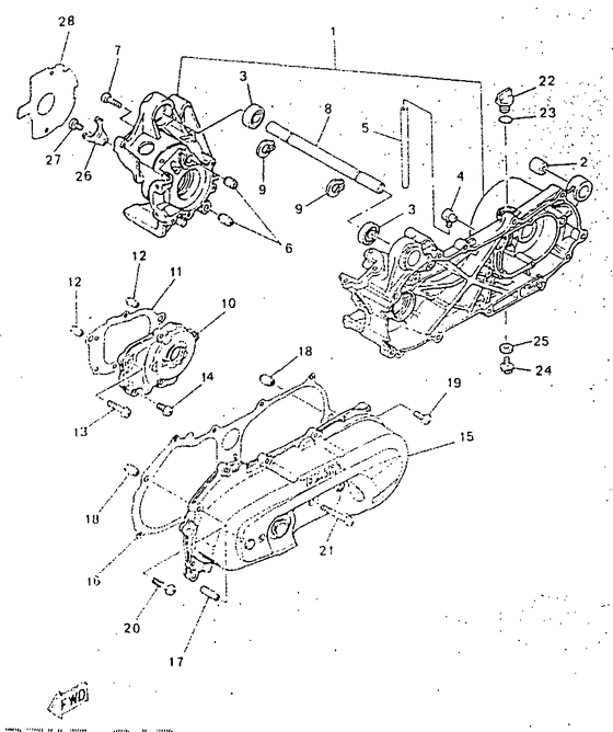 YN50R Картер двигателя